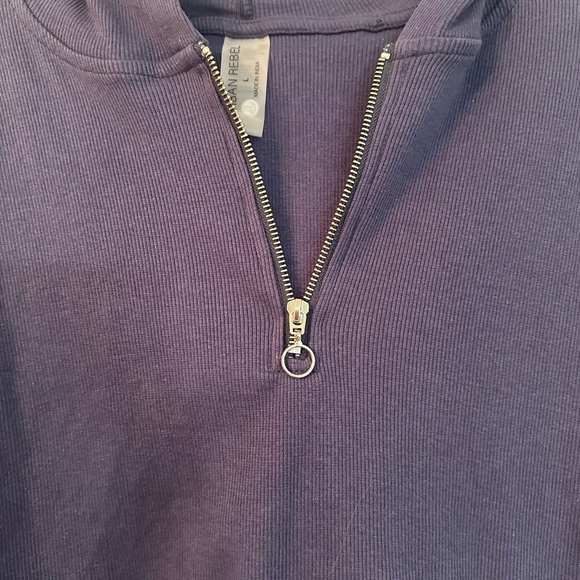 Navy Blue Women's Cropped Hoodie - Picture 2 of 4